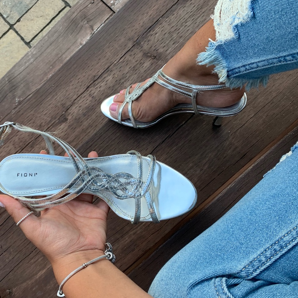 Silver Fioni Heels